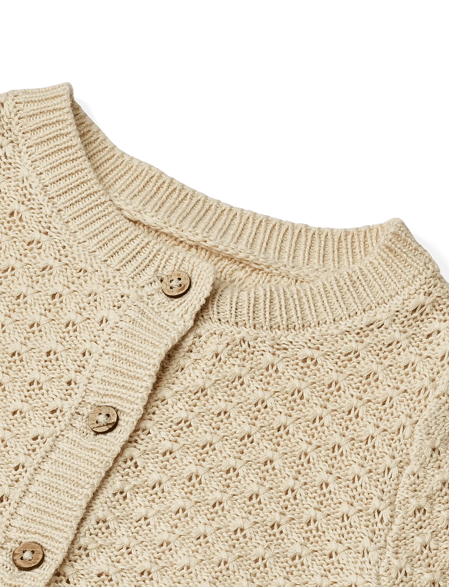 Wheat - Knit Cardigan Magnella - koftor - sandshell - 2
