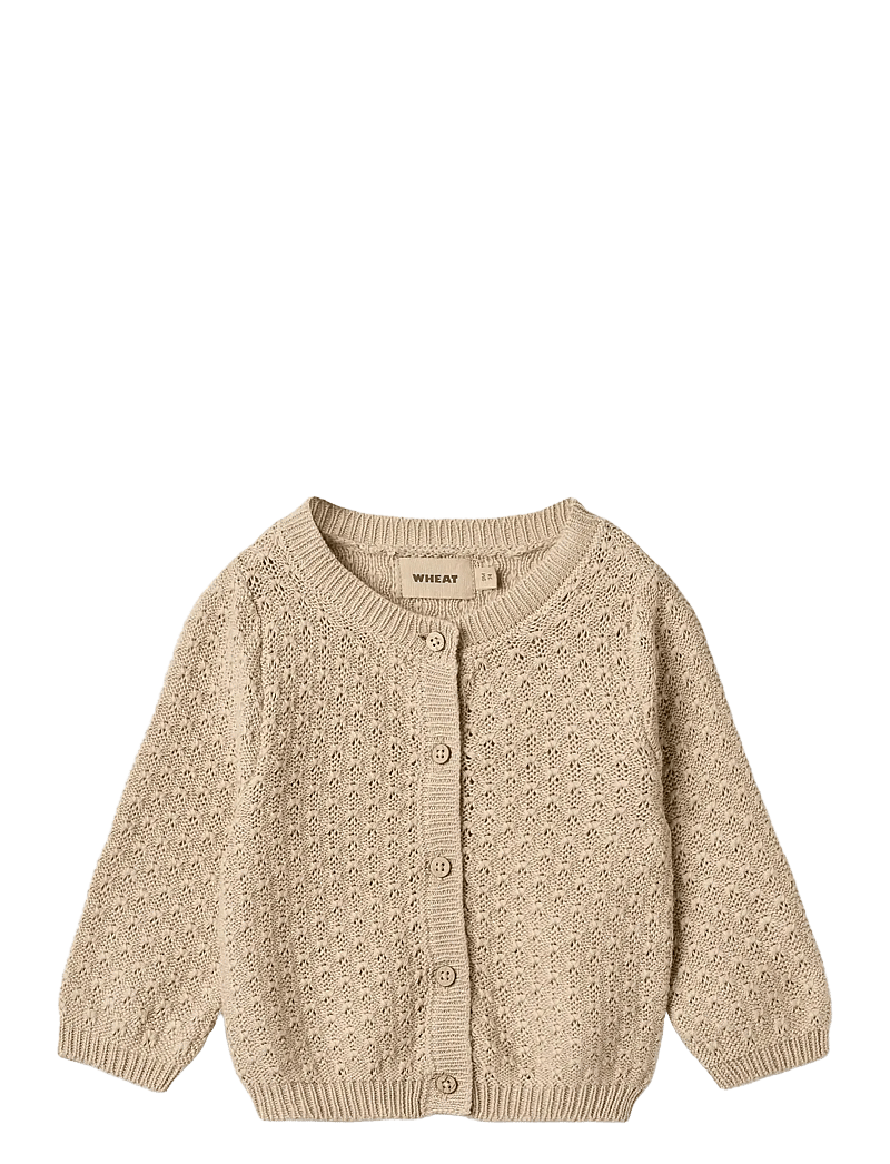 Wheat - Knit Cardigan Magnella - cardigans - warm sand - 0