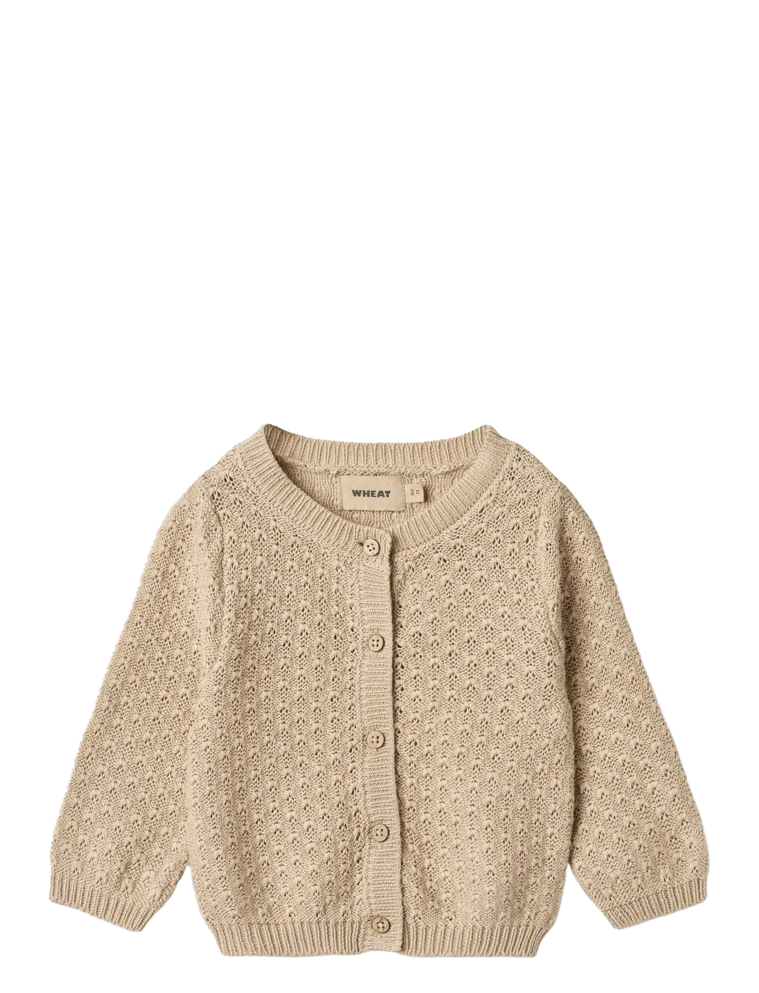 Wheat Knit Cardigan Magnella - Koftor - WARM SAND / cream