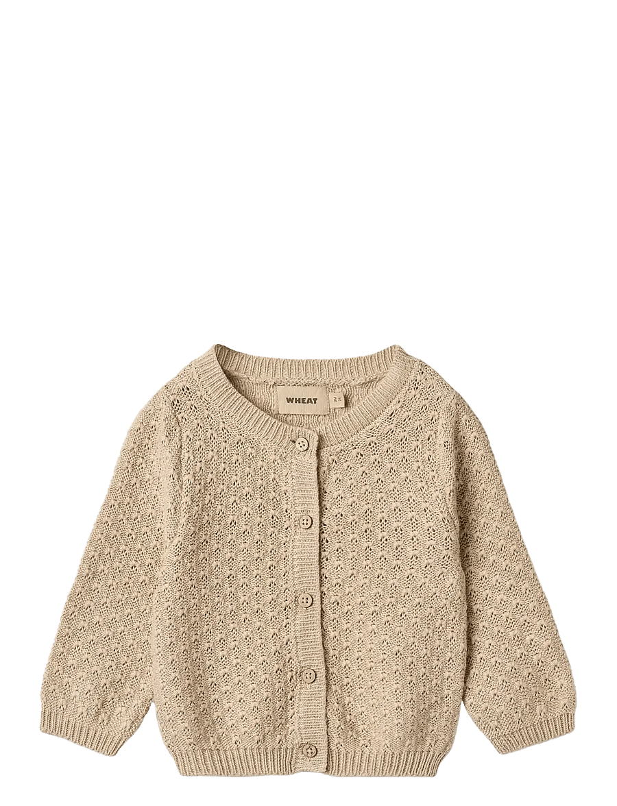 Wheat - Knit Cardigan Magnella - cardigans - warm sand - 0