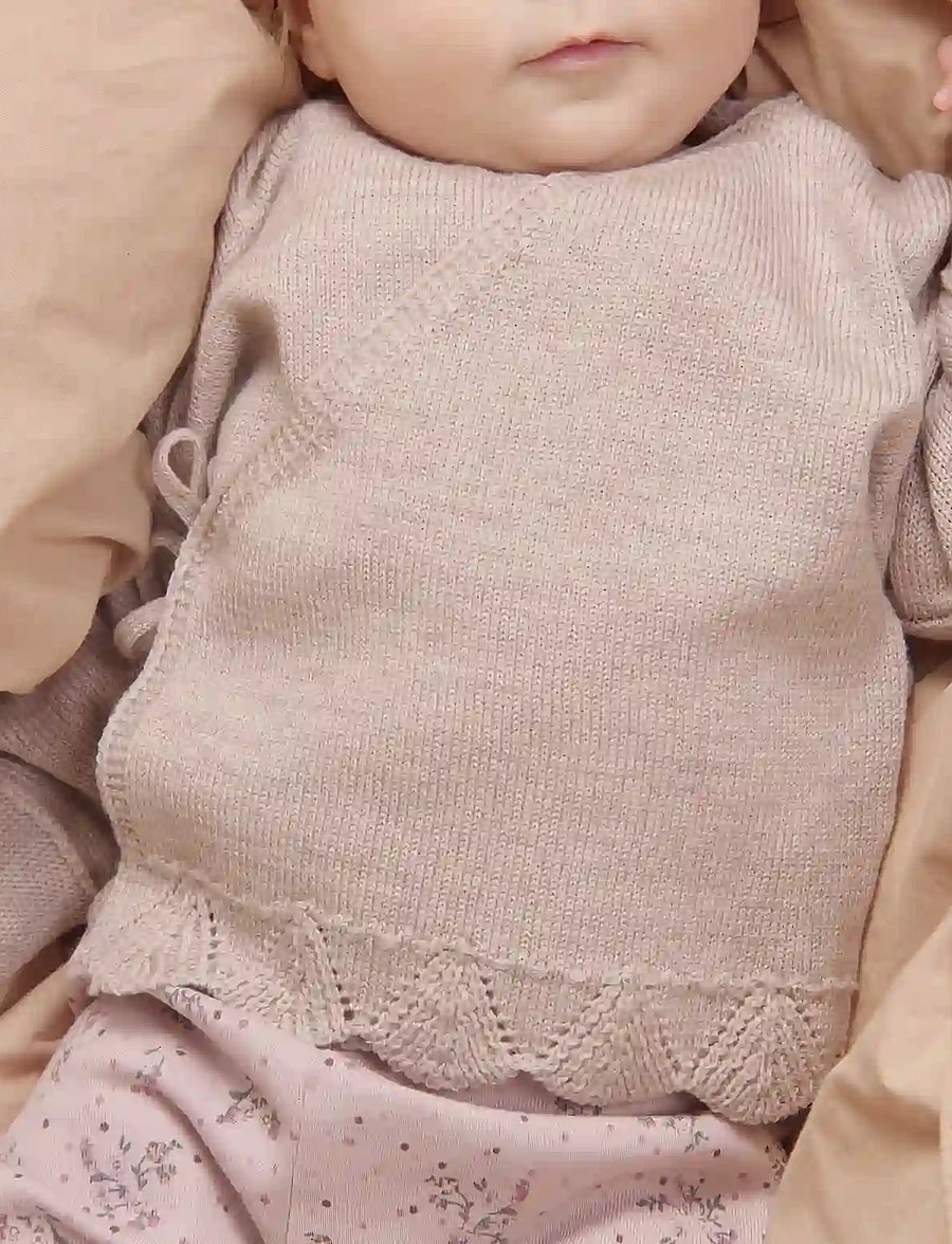 Wheat - Knit Wraparound L/S Cleo Lace - pale lilac - 0