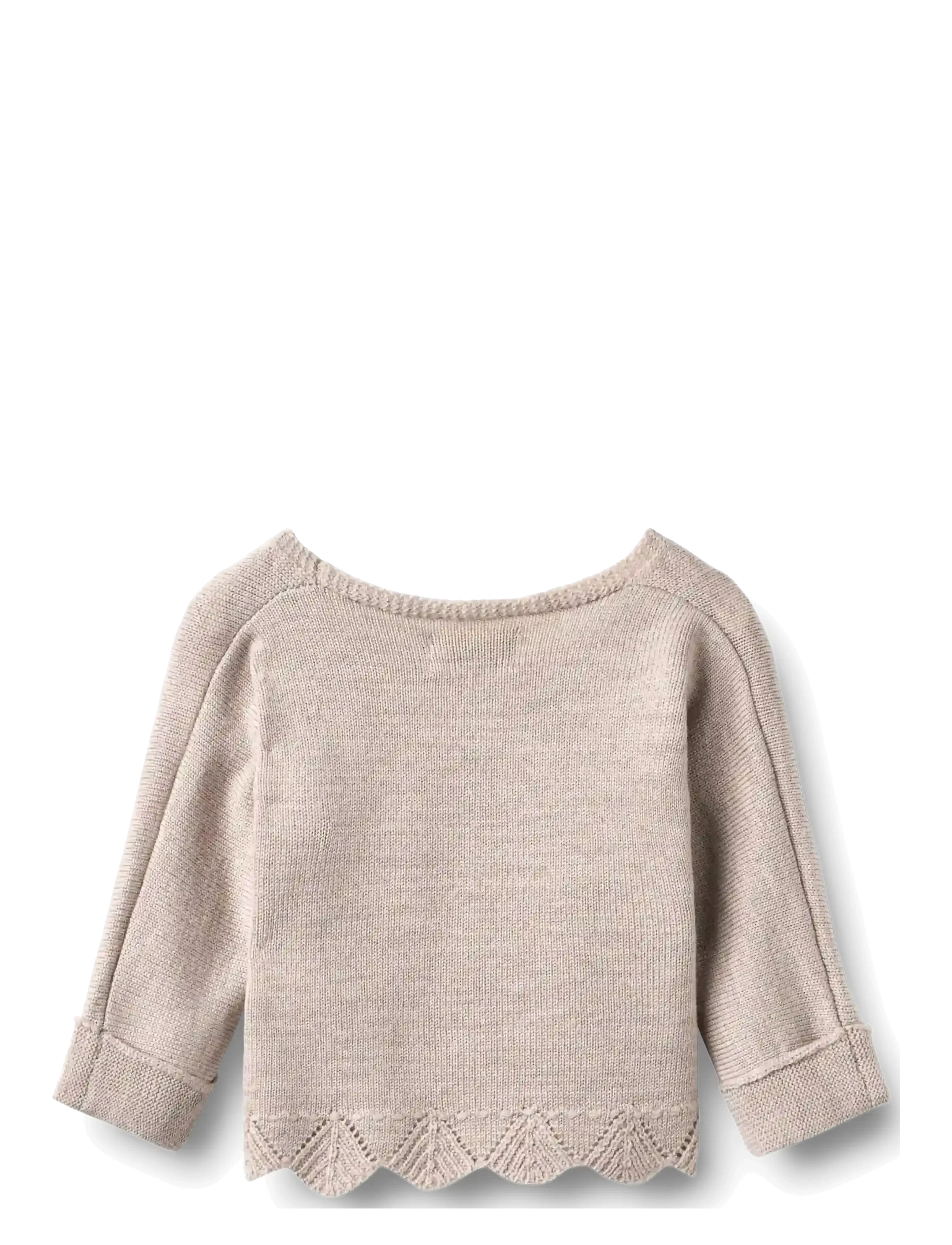 Wheat - Knit Wraparound L/S Cleo Lace - pale lilac - 2