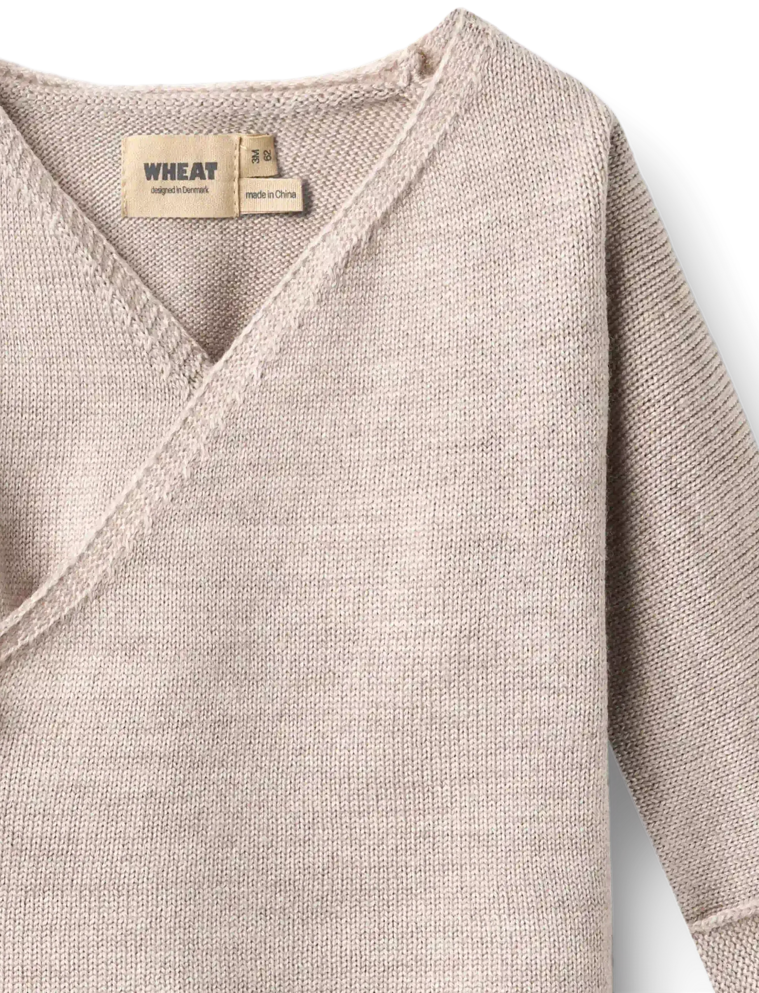 Wheat - Knit Wraparound L/S Cleo Lace - pale lilac - 4