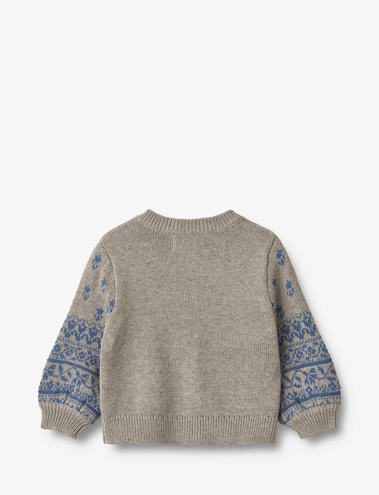 Wheat - Jacquard Cardigan Vikki - warm grey melange - 1
