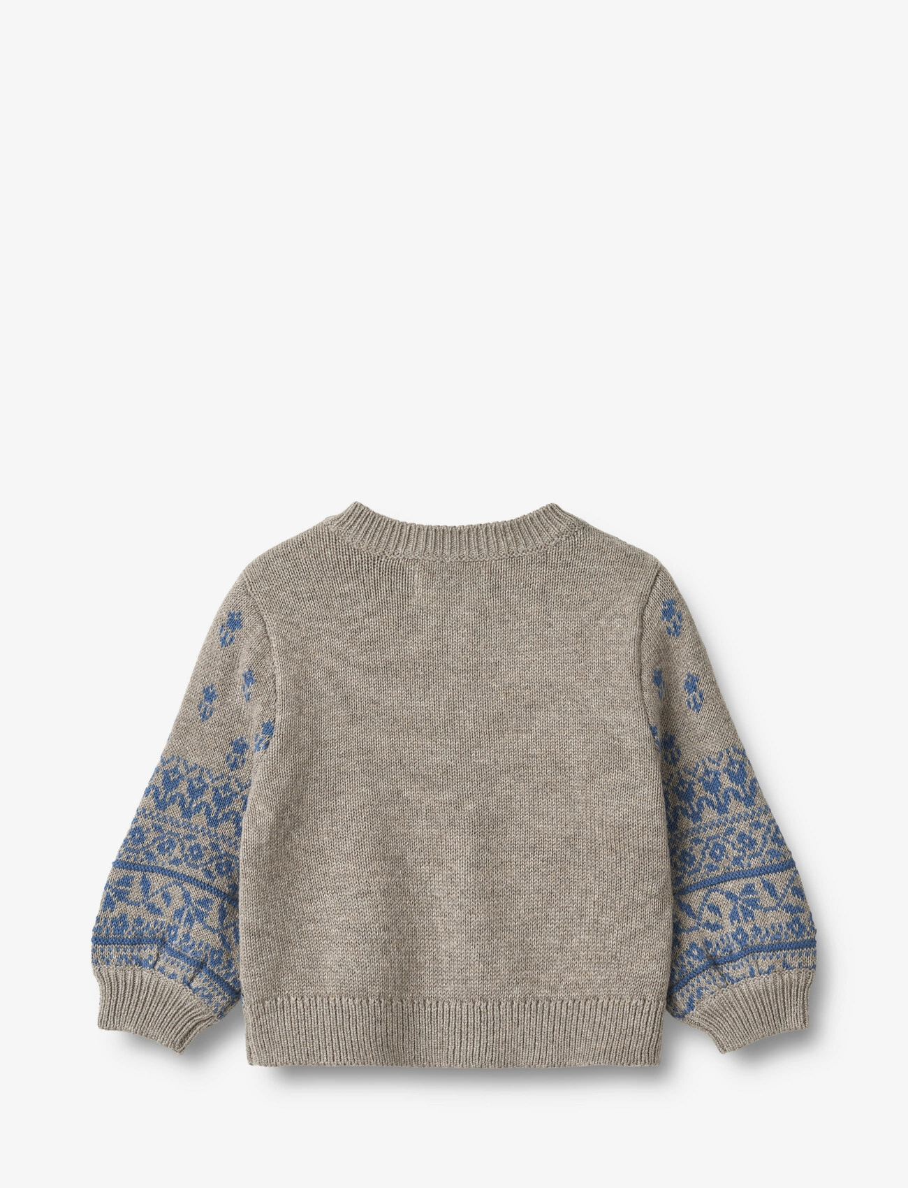 Wheat - Jacquard Cardigan Vikki - warm grey melange - 1