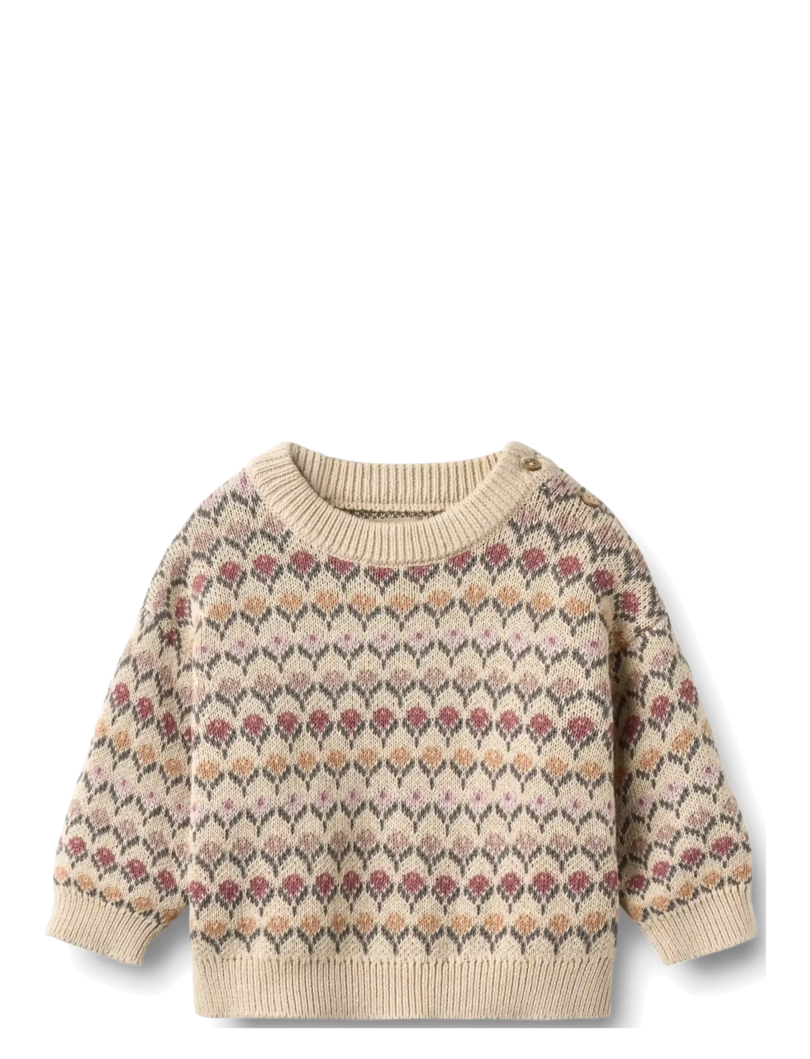 Wheat Jacquard Pullover Harlow - Imik  44-92 - OFFWHITE / cream
