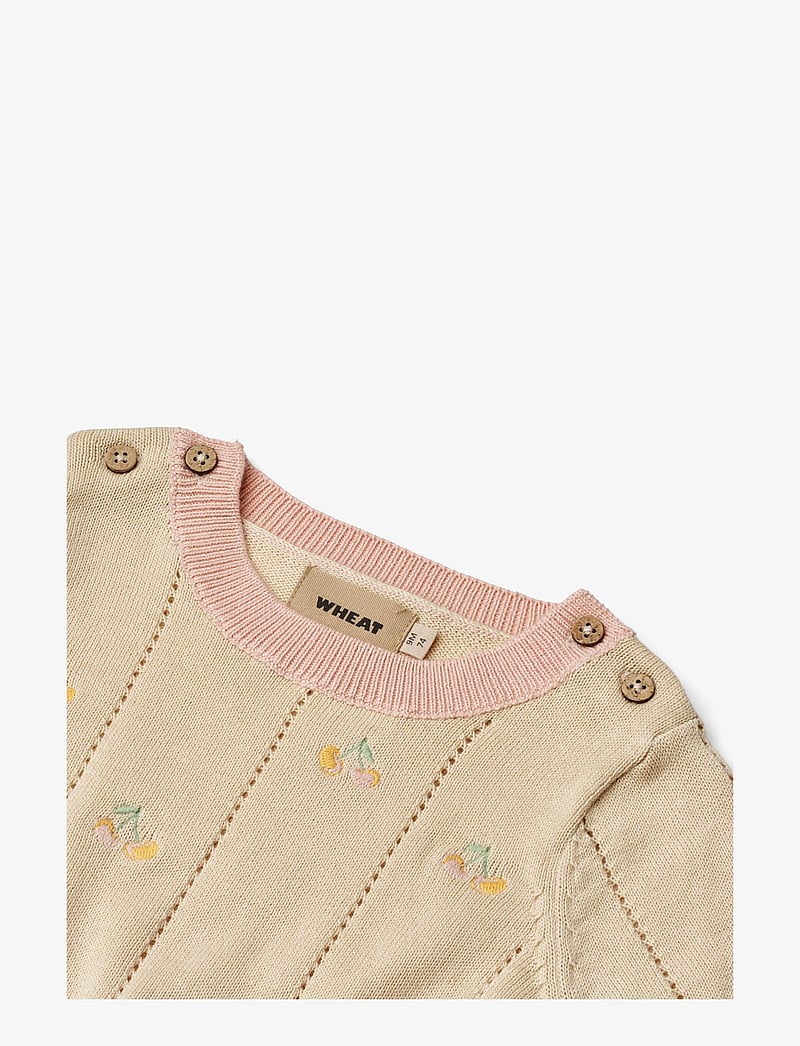 Wheat - Knit Top S/S Malvina - džemperiai - sandshell - 3