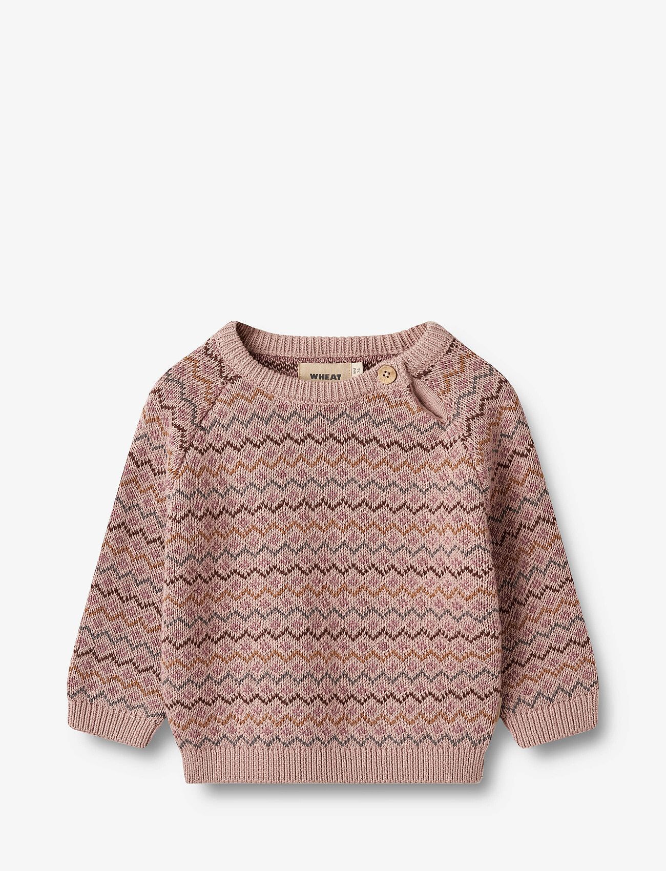 Wheat - Jacquard Pullover Nanna - dry rose - 0