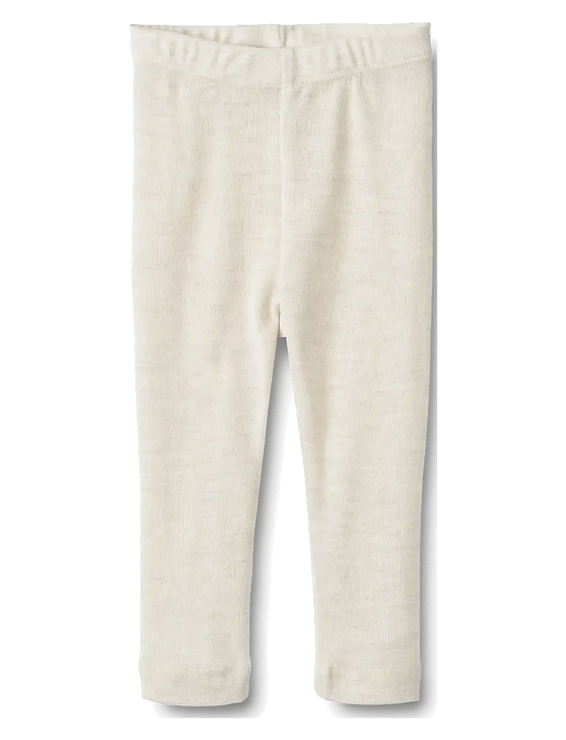 Wheat - Wool Leggings Agi - leggings - eggshell melange - 0