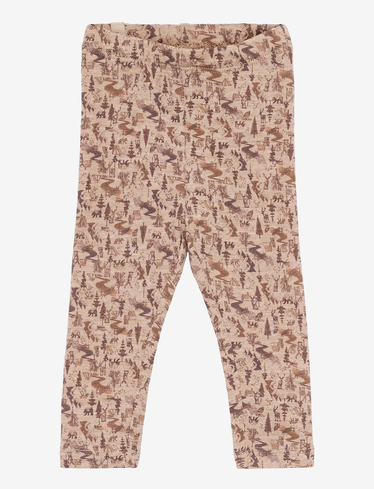 Wool Leggings - KHAKI WILD LIFE