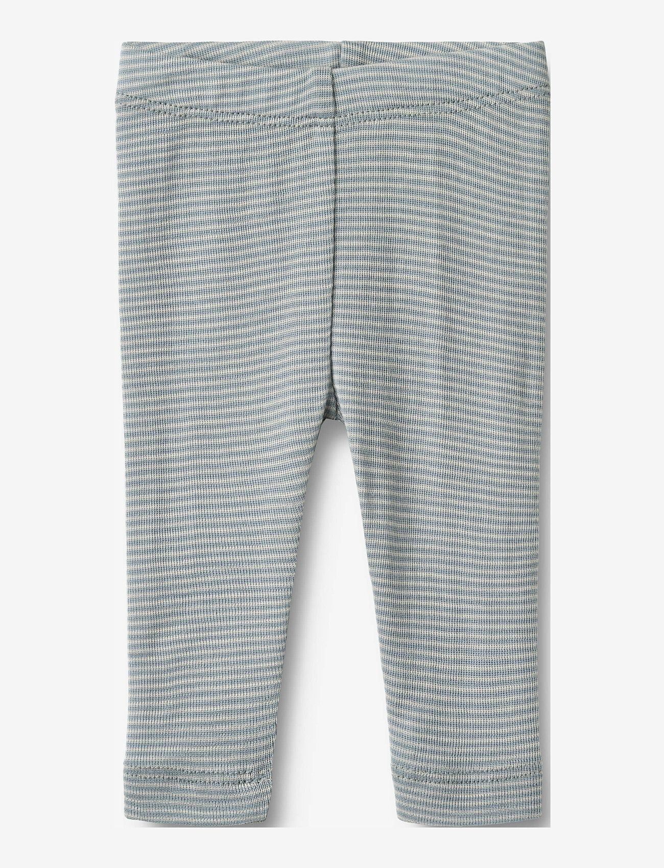 Wheat - Wool Leggings Agi - cloudy sky stripe - 0
