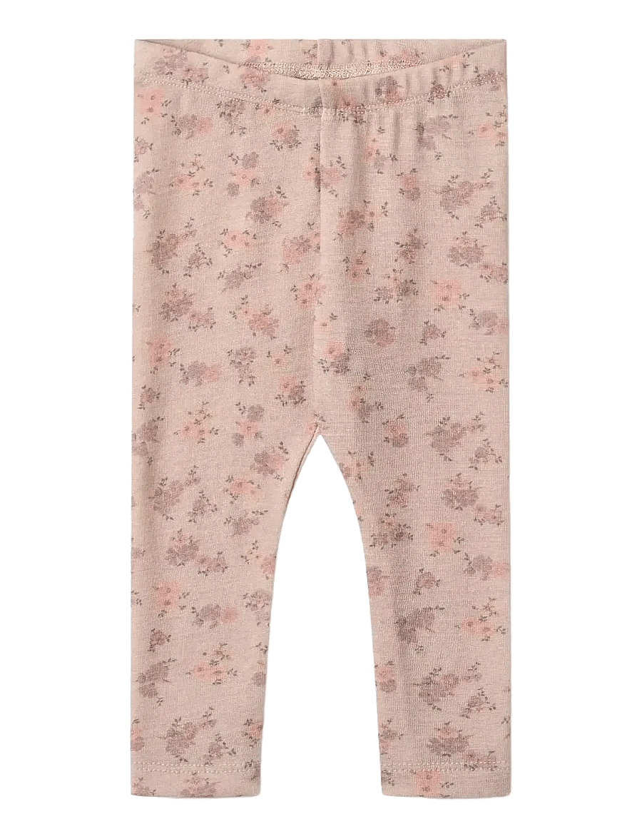 Wheat - Wool Leggings Agi - leggings - lilac flowers - 0
