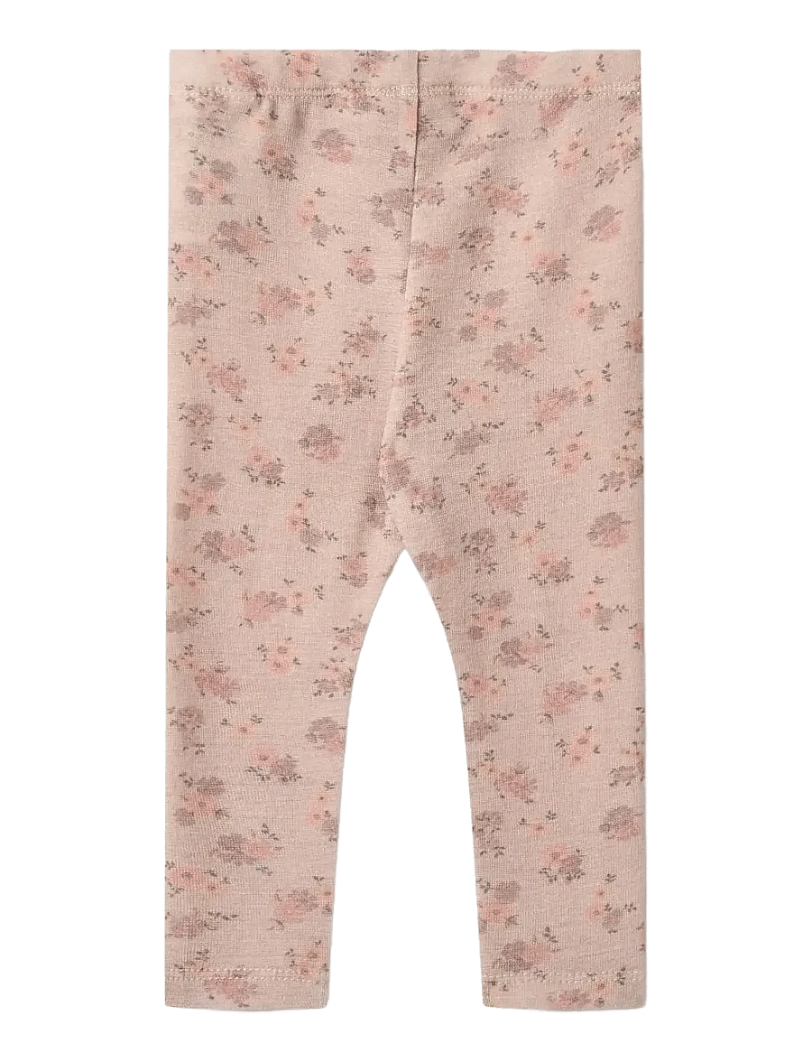 Wheat - Wool Leggings Agi - leggings - lilac flowers - 1