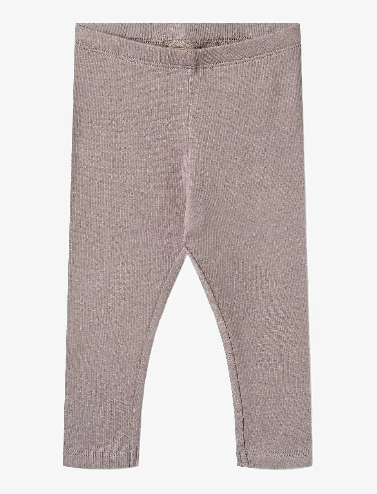 Wheat - Rib Leggings - höstkläder - dusty purple - 0