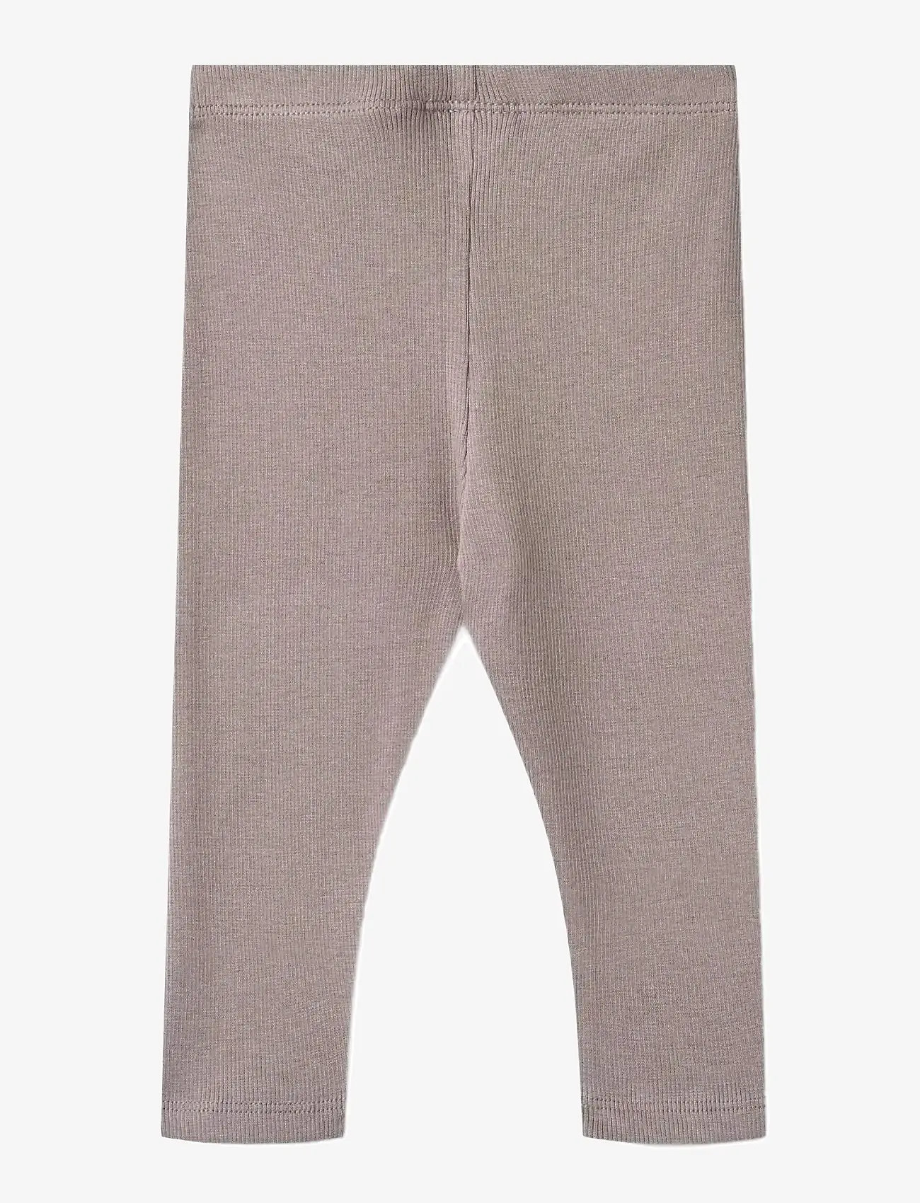 Wheat - Rib Leggings - höstkläder - dusty purple - 1