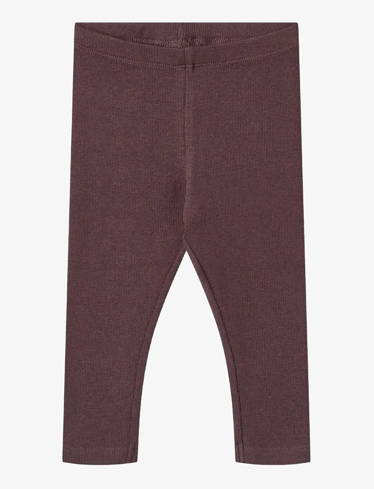 Wheat - Rib Leggings Maddy - efterårstøj - fudge - 0