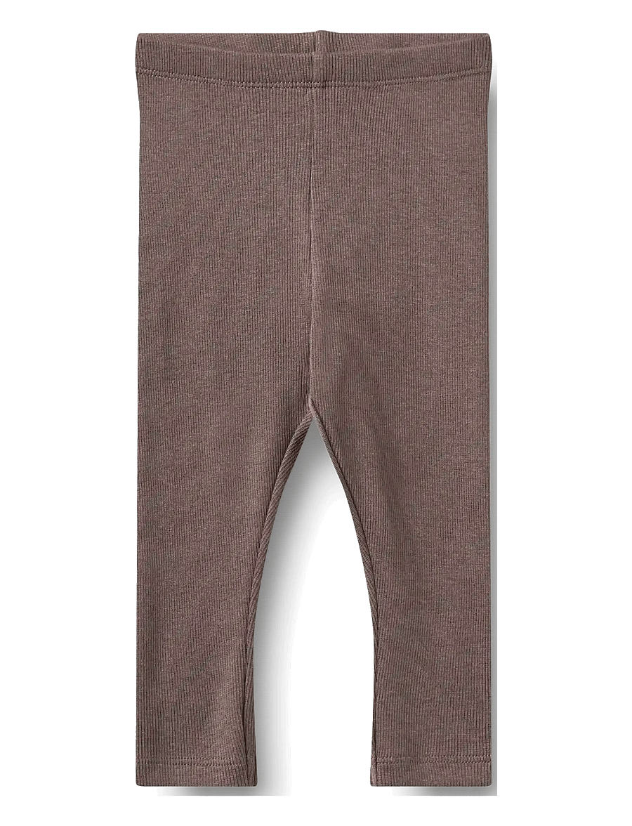 Wheat - Rib Leggings Maddy - retuusid - plum truffle - 0