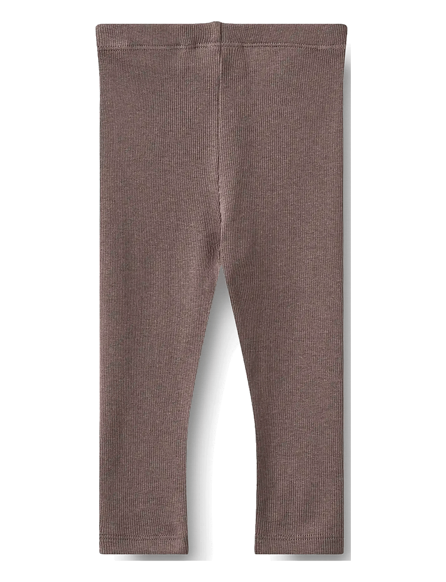 Wheat - Rib Leggings Maddy - retuusid - plum truffle - 1