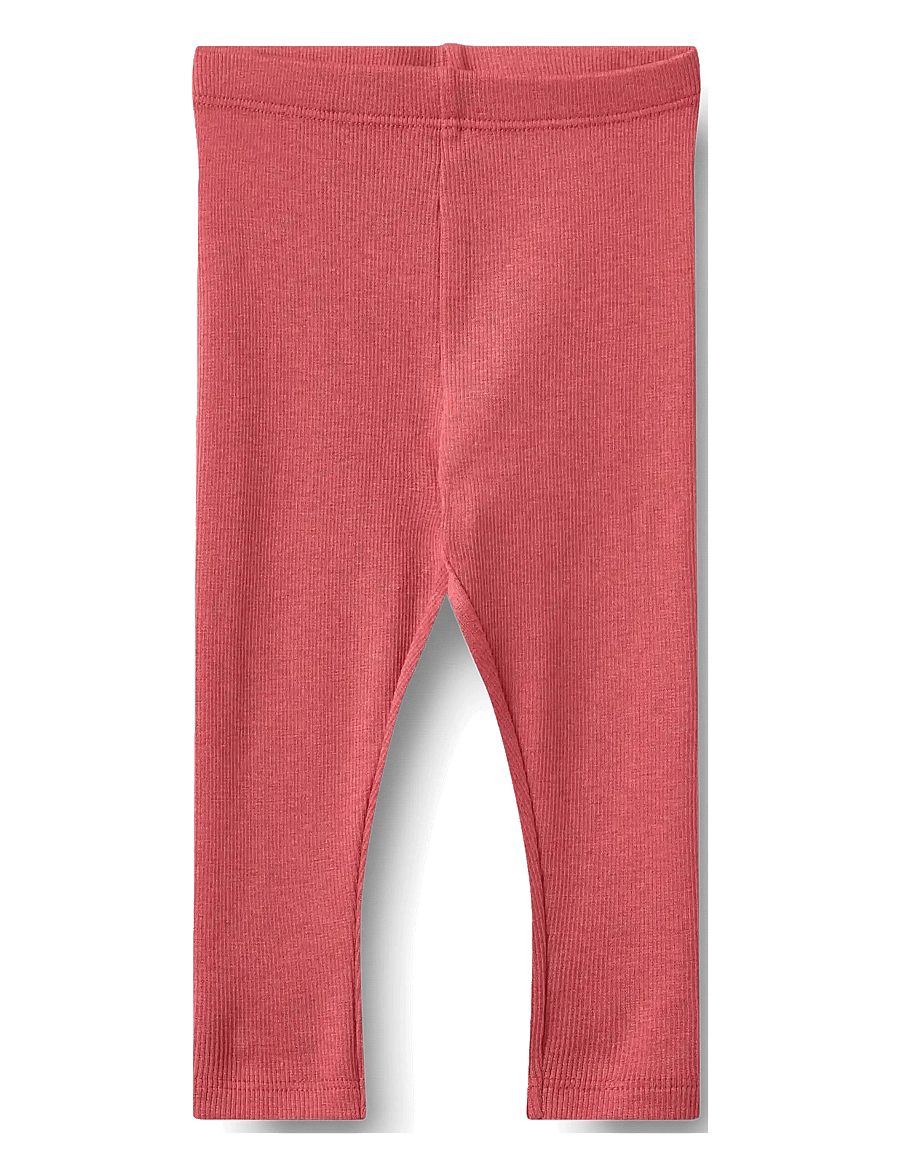 Wheat - Rib Leggings Maddy - retuusid - raspberry - 0