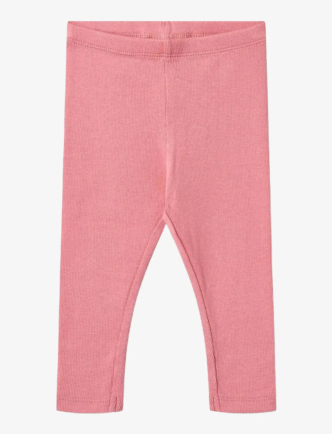 Wheat - Rib Leggings - efterårstøj - soft pink - 0
