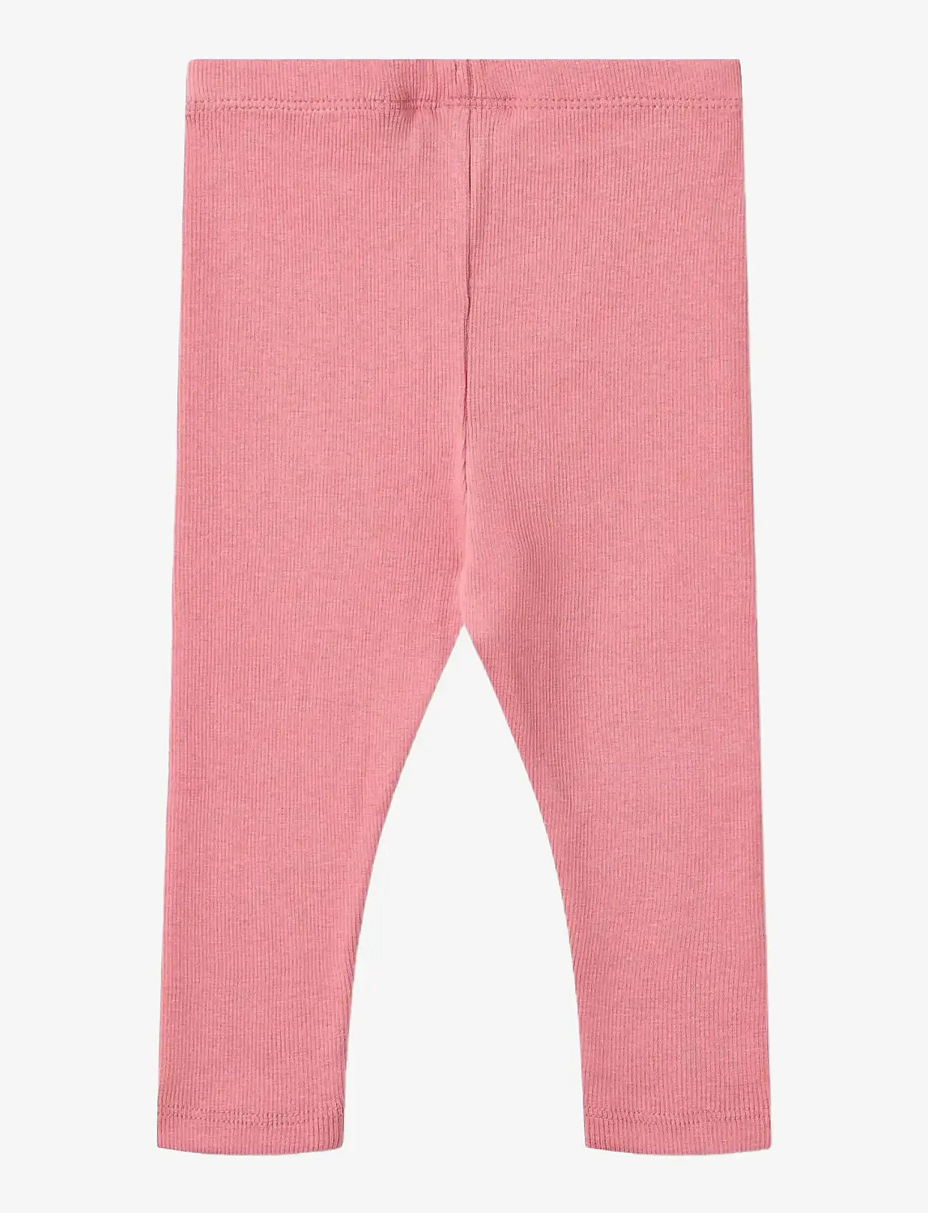 Wheat - Rib Leggings - efterårstøj - soft pink - 1