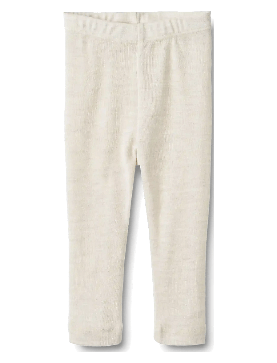 Wheat - Wool Leggings Agi - leggings - eggshell melange - 0