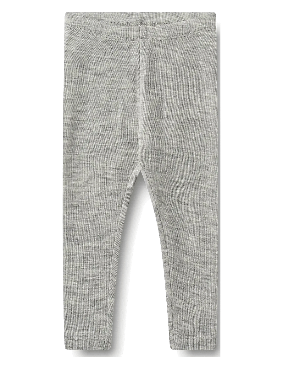 Wheat - Wool Leggings Agi - leggings - melange grey - 0