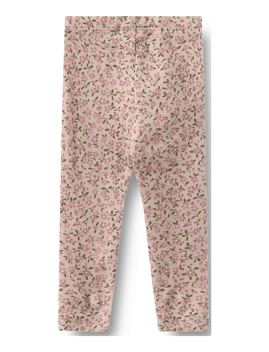 Wheat - Wool Leggings Agi - leggings - pale lilac flowers - 1