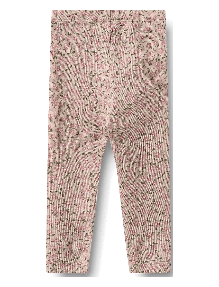 Wheat - Wool Leggings Agi - retuusid - pale lilac flowers - 1
