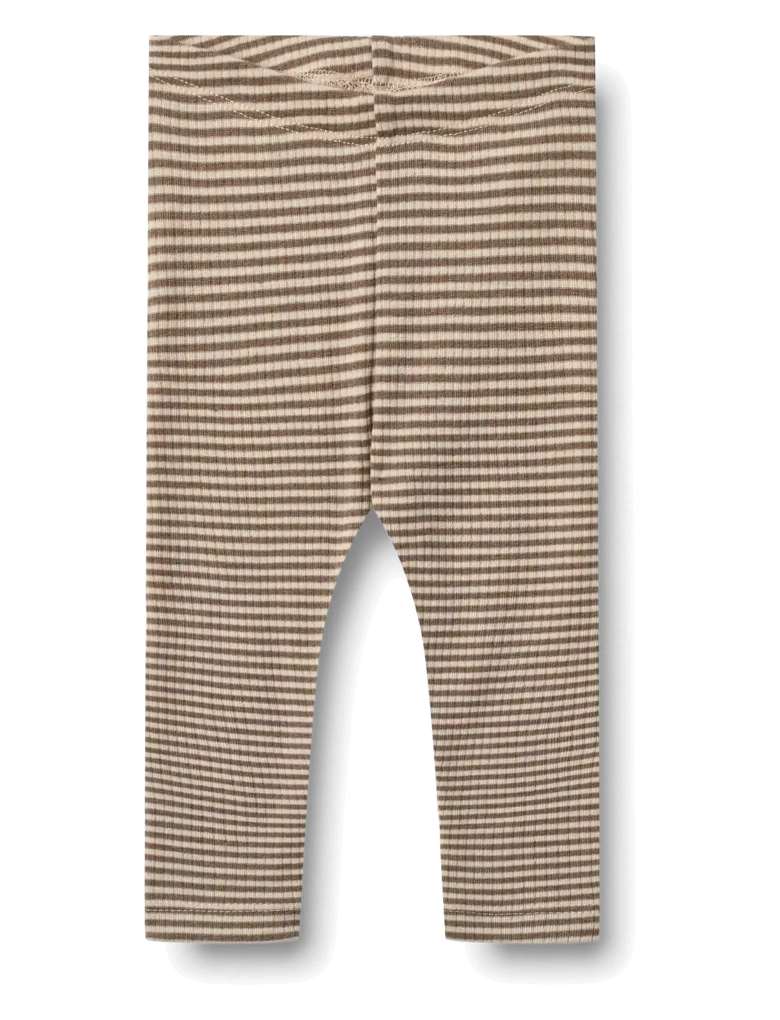 Wheat Wool Leggings Agi - Bottoms - WOOD STRIPE / brown