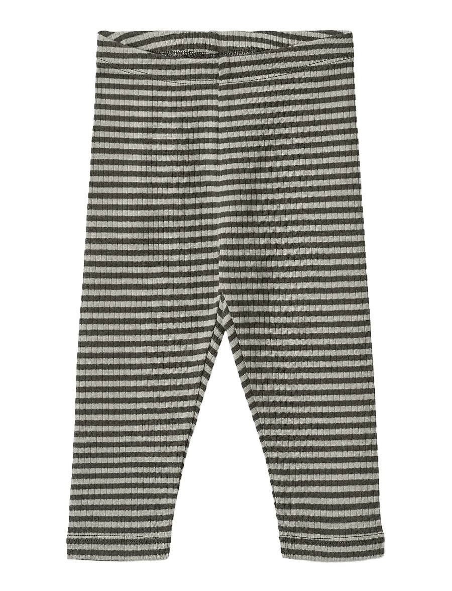 Wheat - Jersey Leggings Jules - leggings - winter forest stripe - 0