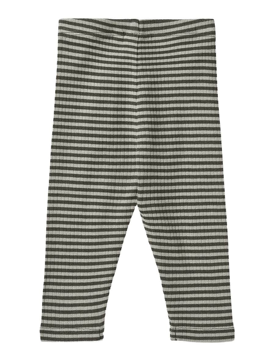 Wheat - Jersey Leggings Jules - leggings - winter forest stripe - 1