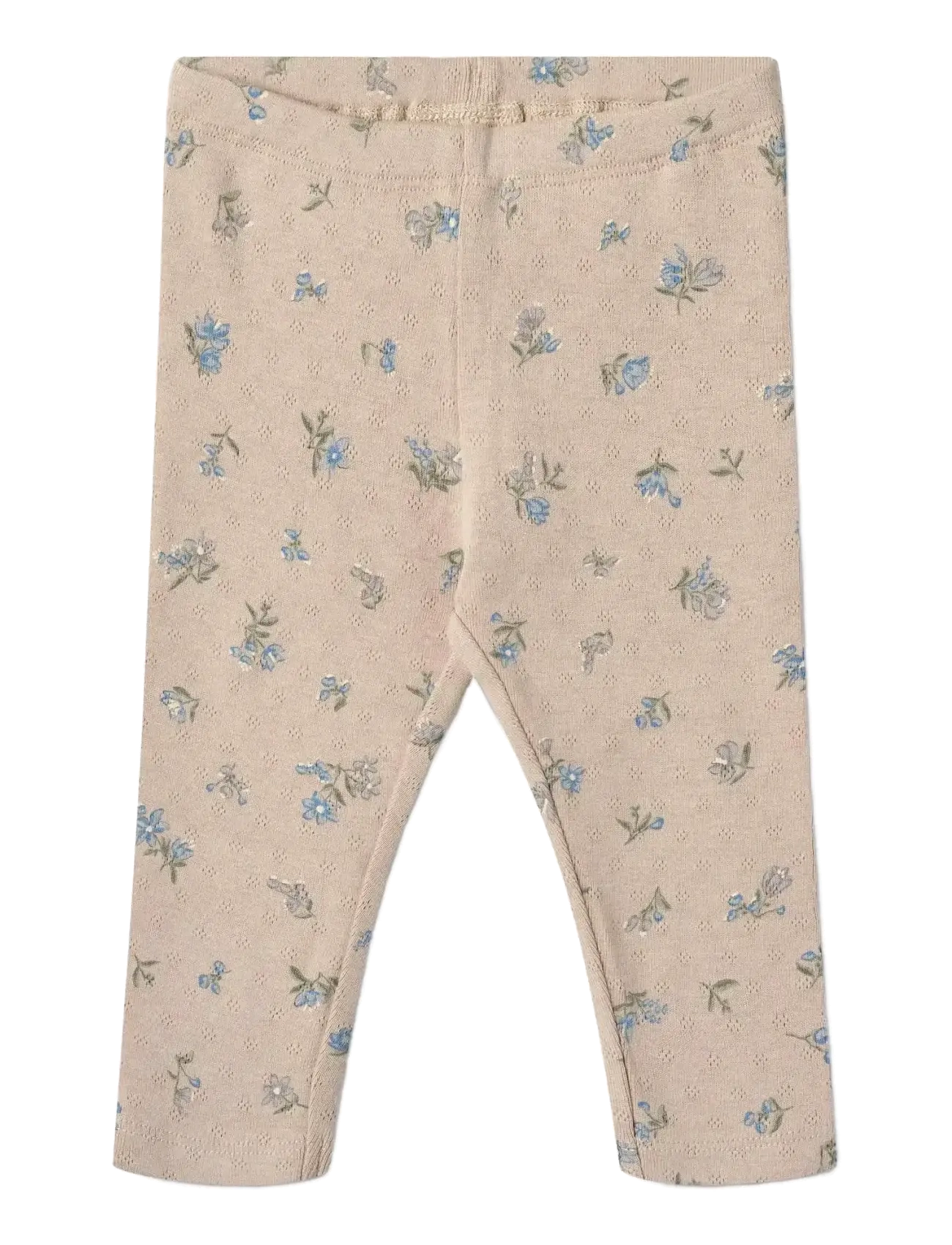 Wheat Jersey Leggings Jules, Børn, Blomstrede Jersey Leggings, Beige, Str: 68