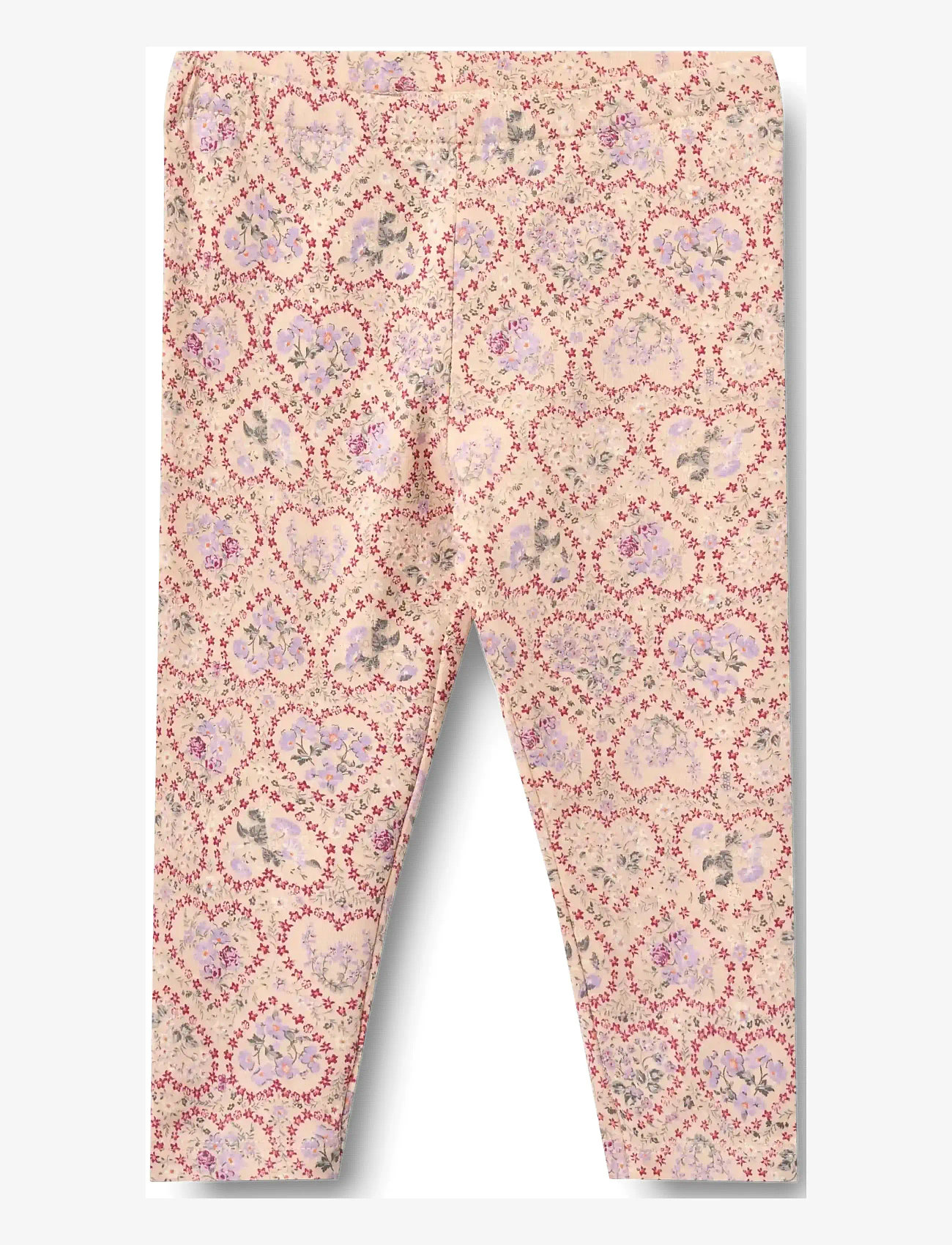 Wheat - Leggings Jules - leggings - magenta heart flowers - 0