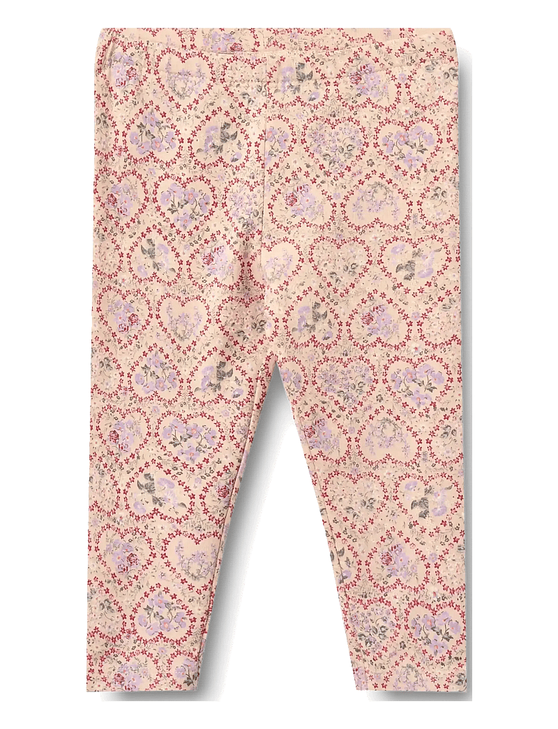 Wheat - Leggings Jules - leggings - magenta heart flowers - 0