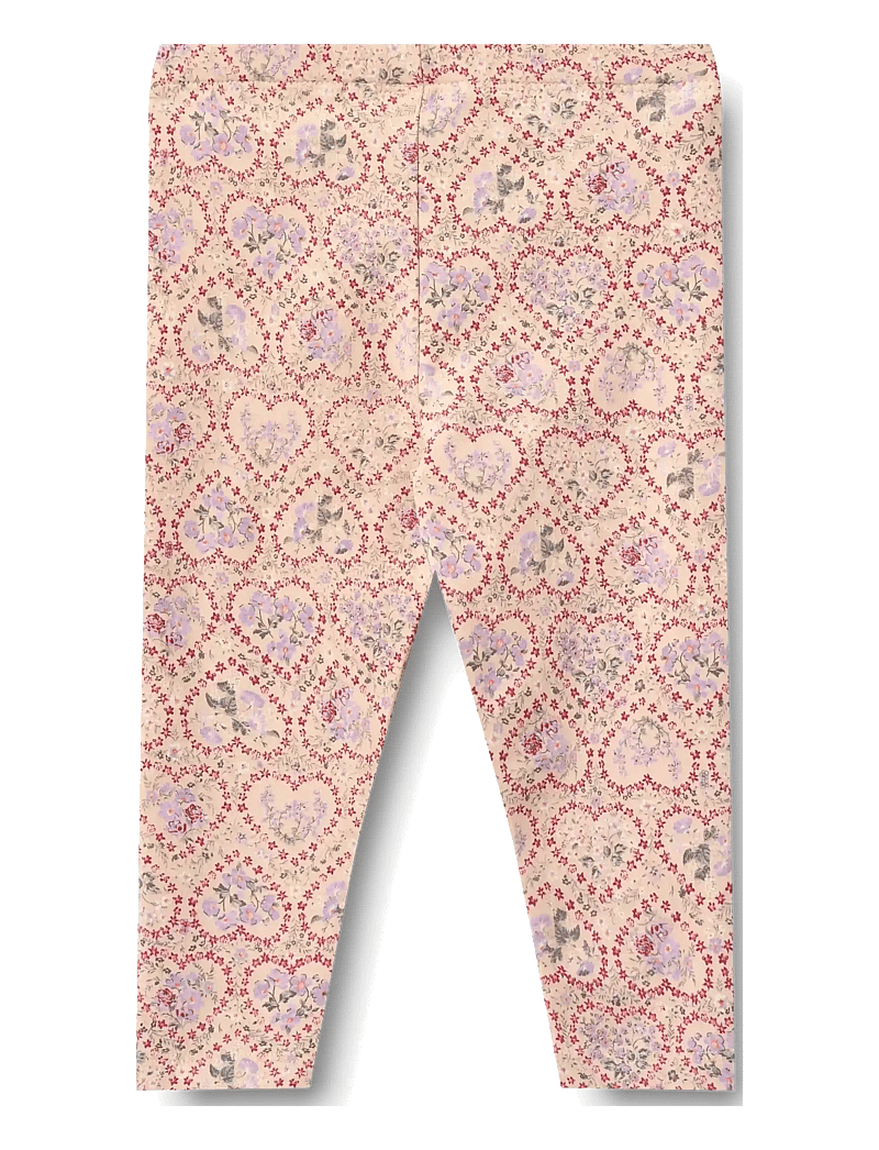 Wheat - Leggings Jules - leggings - magenta heart flowers - 1