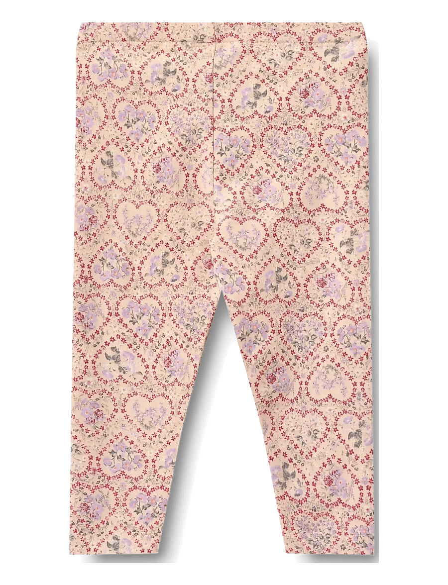 Wheat - Leggings Jules - leggings - magenta heart flowers - 1