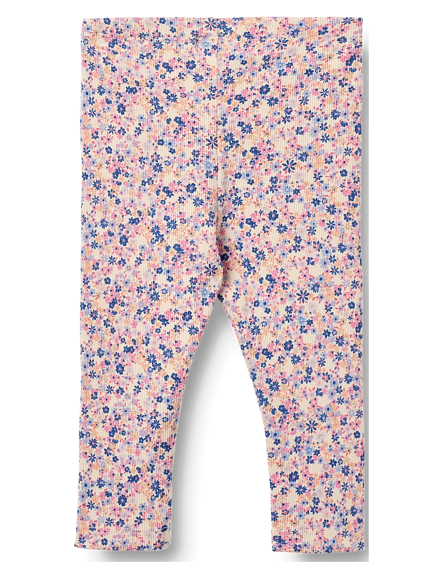 Wheat - Jersey Leggings Jules - leggings - pink blue flowers - 1