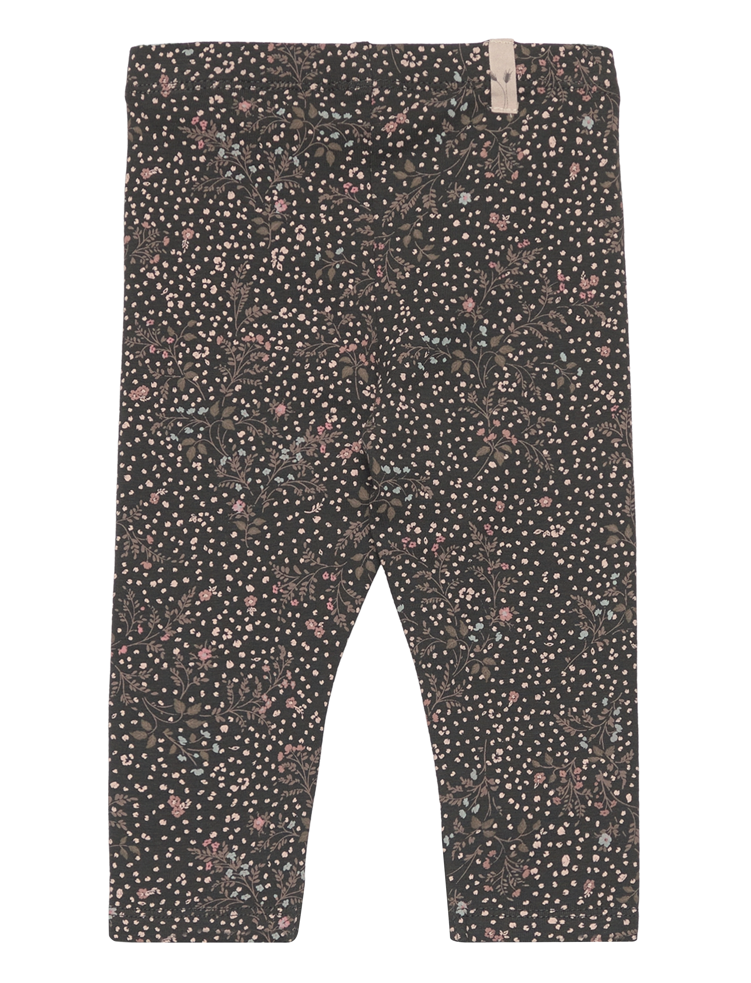 Wheat - Jersey Leggings Jules - black coal small flowers - 1