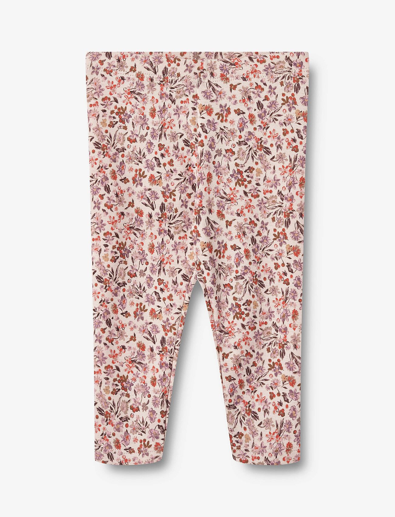 Wheat - Leggings Jules - autumn clothing - pale rose flowers - 0