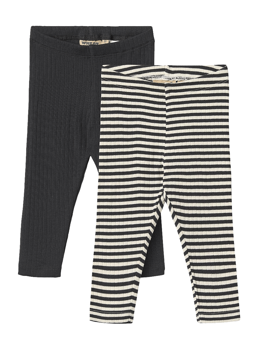 Wheat - 2 Leggings Jules - multipack leggins - navy rib stripe - 0