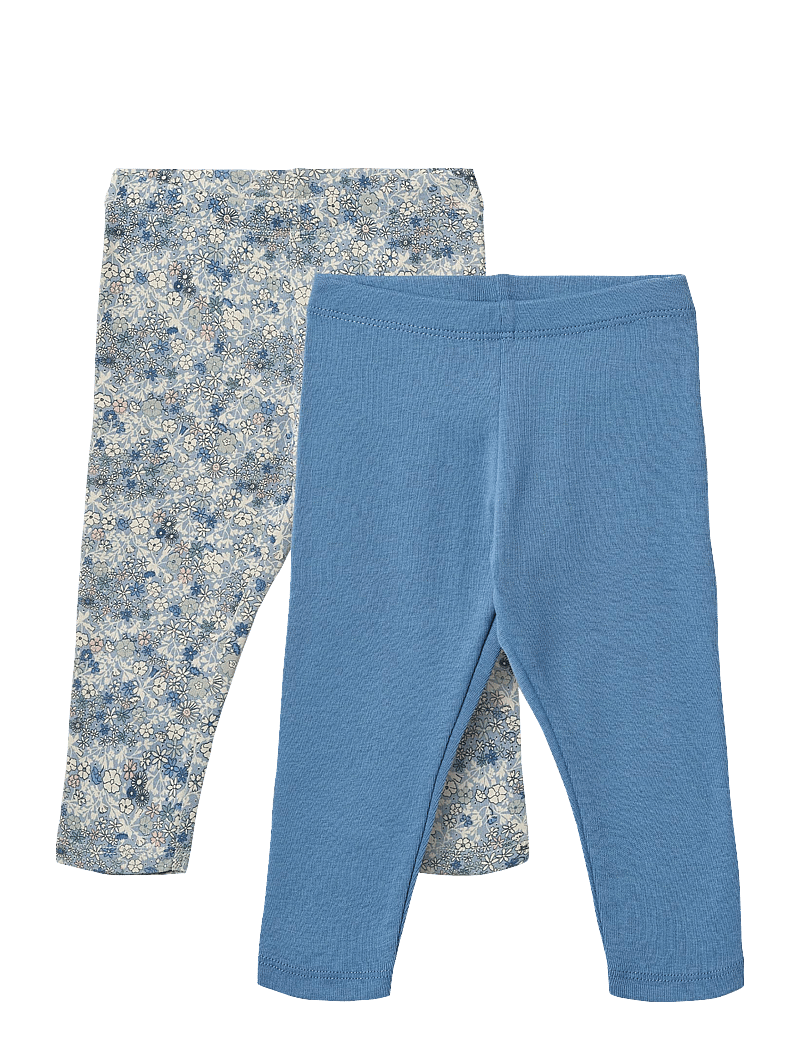 Wheat - 2 Leggings Jules - multipack leggings - blue summer flowers - 0