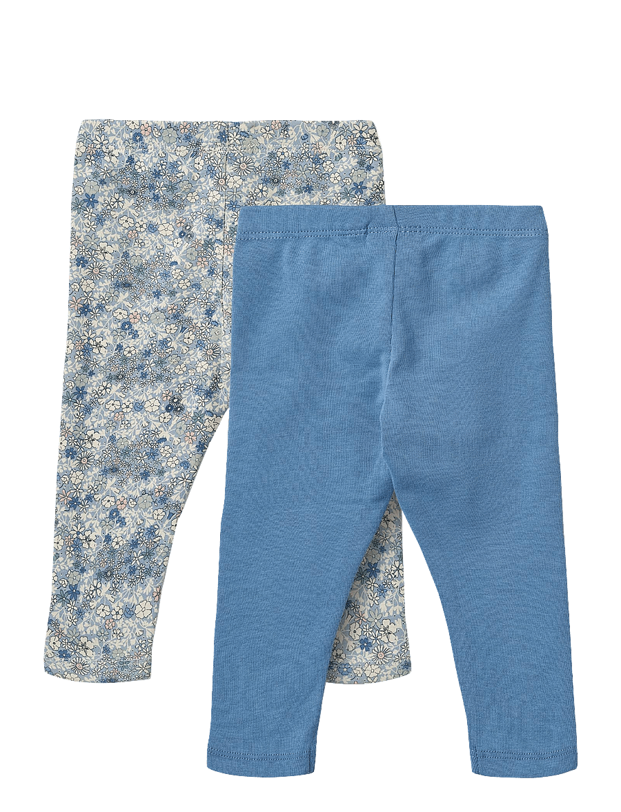 Wheat - 2 Leggings Jules - multipack leggins - blue summer flowers - 1