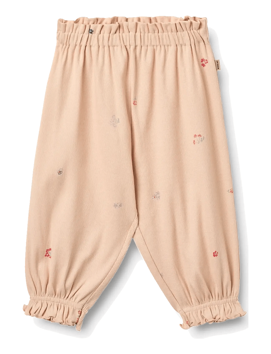 Wheat - Jersey Pants Penny - babybukser - rose flowers - 0