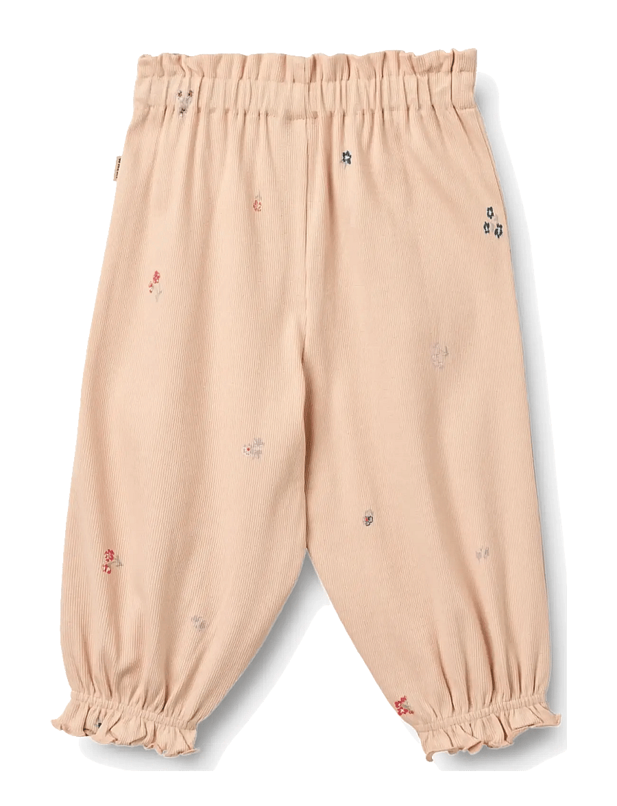Wheat - Jersey Pants Penny - babybukser - rose flowers - 1