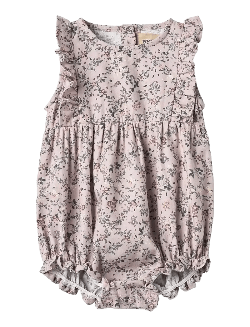 Wheat - Romper Emmaline - Ärmlösa bodies - lilac checked flowers - 0