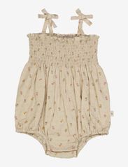 Wheat - Romper Lucie - fossil flowers dot - 0