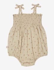 Wheat - Romper Lucie - fossil flowers dot - 1