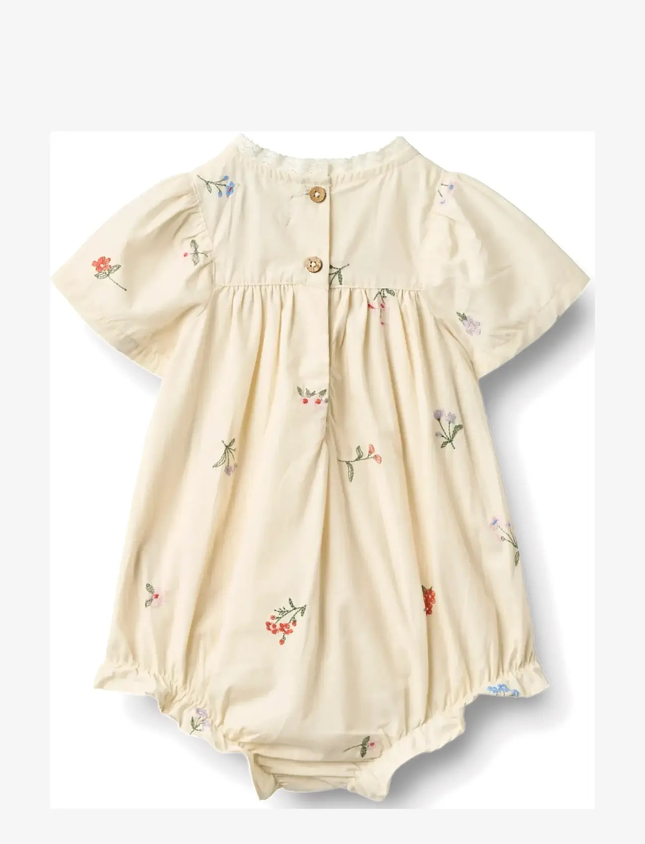 Wheat - Romper Margit - kurzärmelige bodys - ivory embroidery flowers - 1