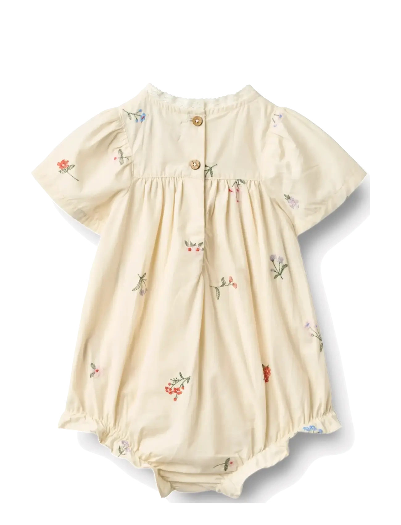 Wheat - Romper Margit - kurzärmelige - ivory embroidery flowers - 1